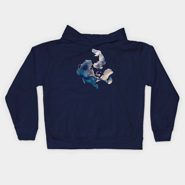 Koi Dance Kids Hoodie by Tck